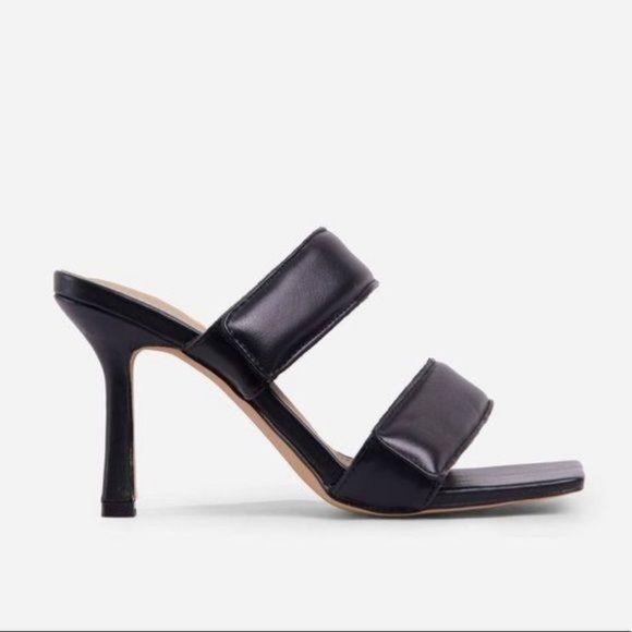 Padded Velcro Square Toe Mules in Blush Nude - Picture 9 of 9